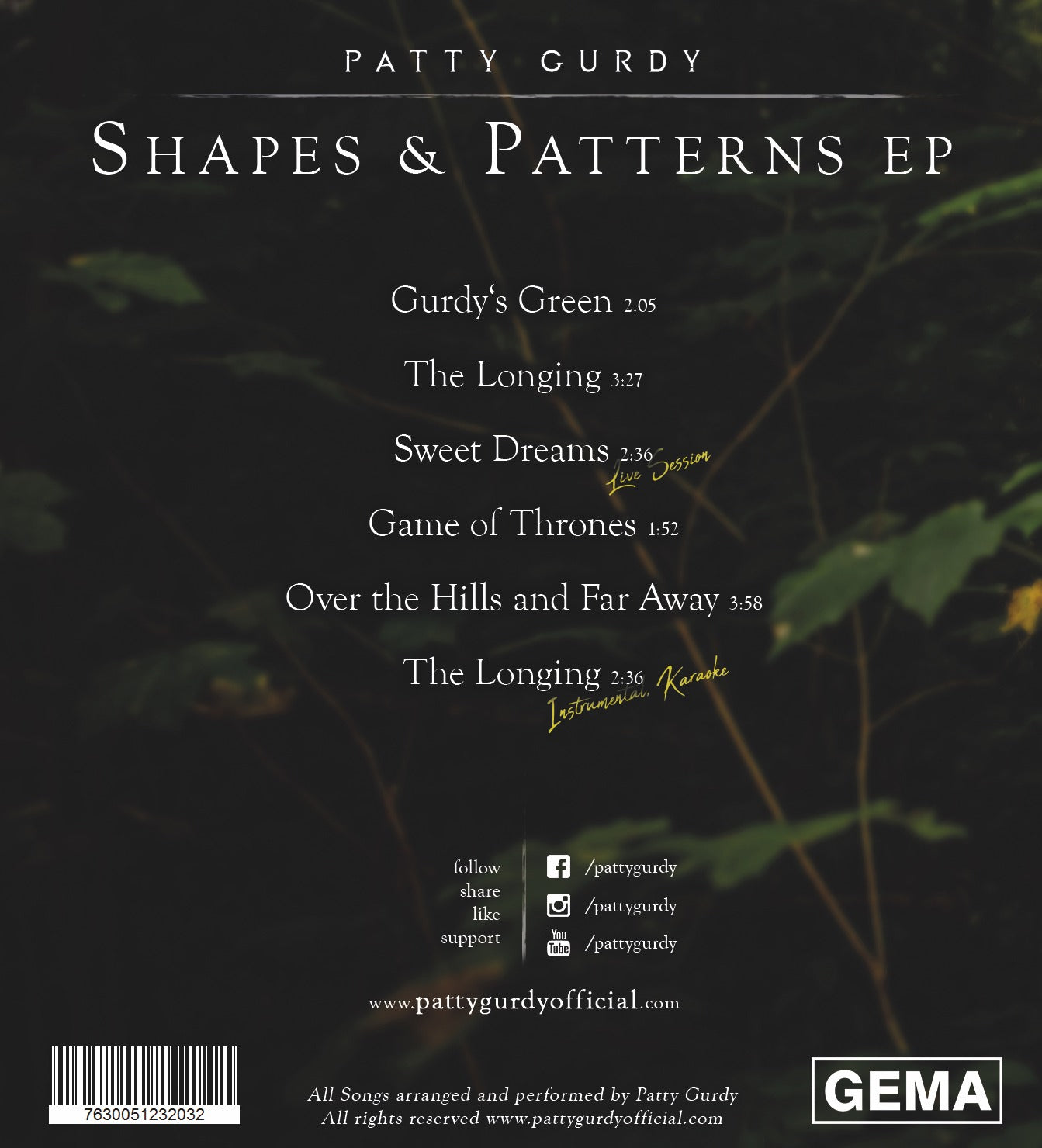 Patty Gurdy - Shapes & Patterns - EP